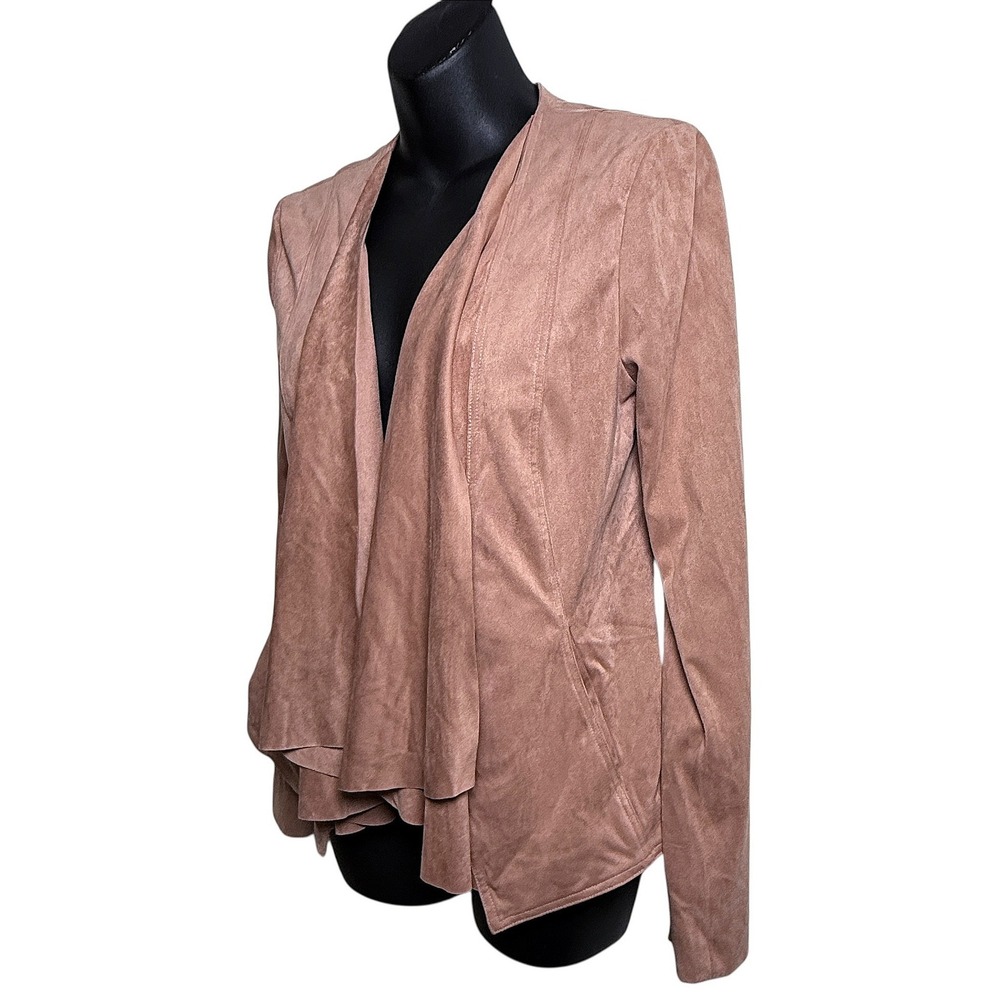 Hutch Women's Pink Suede Drape Front Waterfall Cardigan Jacket Size Small - Picture 6 of 15